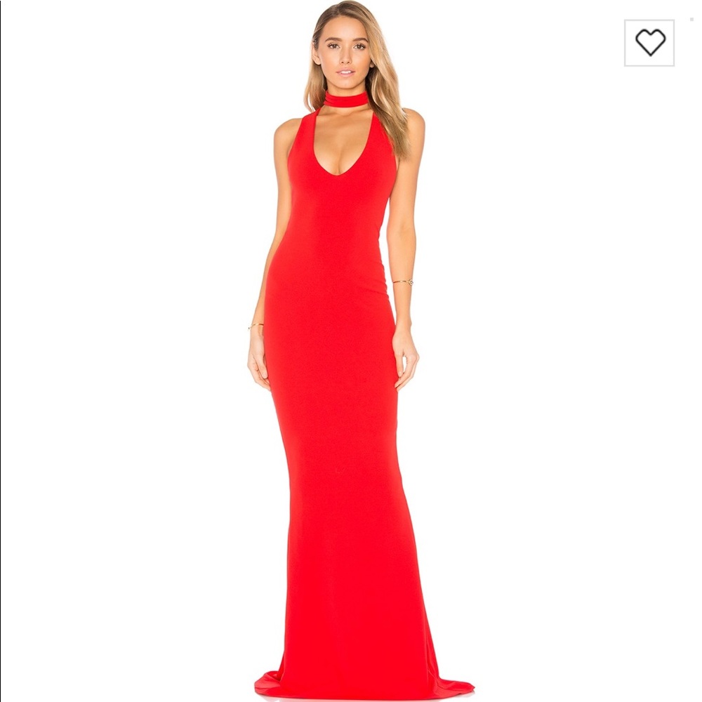 Nookie red long formal prom dress